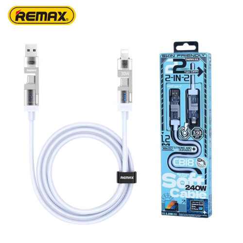 کابل همه کاره 4 در 1 ریمکس CB18 | هیولای شارژ 240 وات