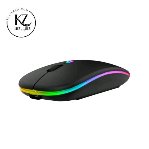 ماوس بی‌سیم گیمینگ و اداری شارژی | اتصال دوگانه (بلوتوث و دانگل 2.4GHz) با نورپردازی RGB