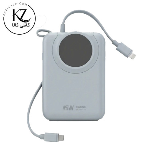 پاوربانک 20000 میلی‌آمپر 45 وات Power Bank با کابل‌های متصل و شارژ سریع PD – مدل FC‑B2